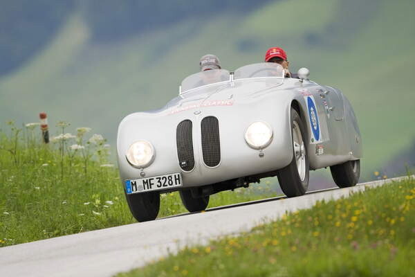 Juliste BMW 328 Berlin-Rome constructed in 1941, Ennstal Classic 2008, Austria, Europe