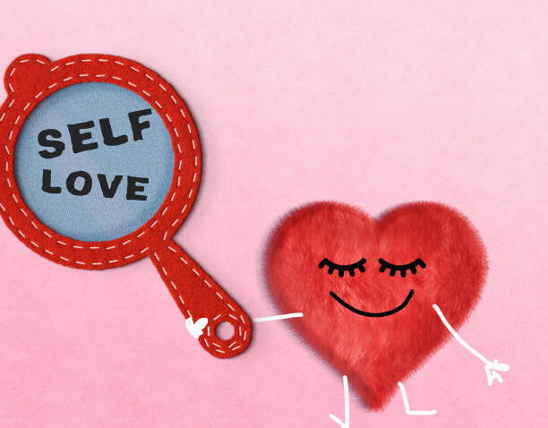 Juliste conceptual image of self love-Cartoon heart