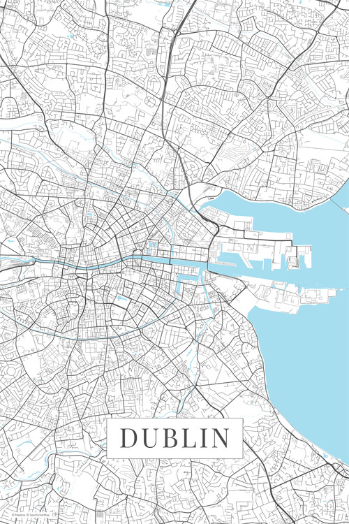 Juliste Dublin white