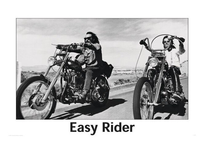 Juliste EASY RIDER - riding motorbikes (B&W)
