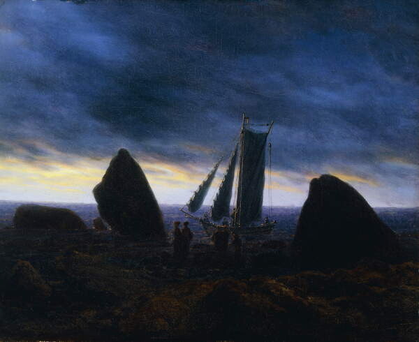 Juliste Fishing Boat Passing Figures