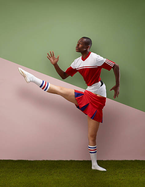 Juliste Footballer top, cheer leader bottom