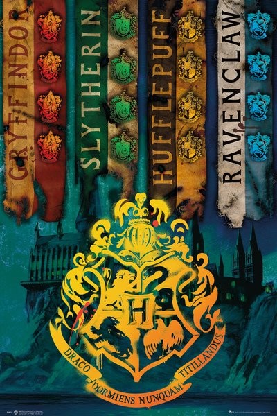 Juliste Harry Potter - House Flags