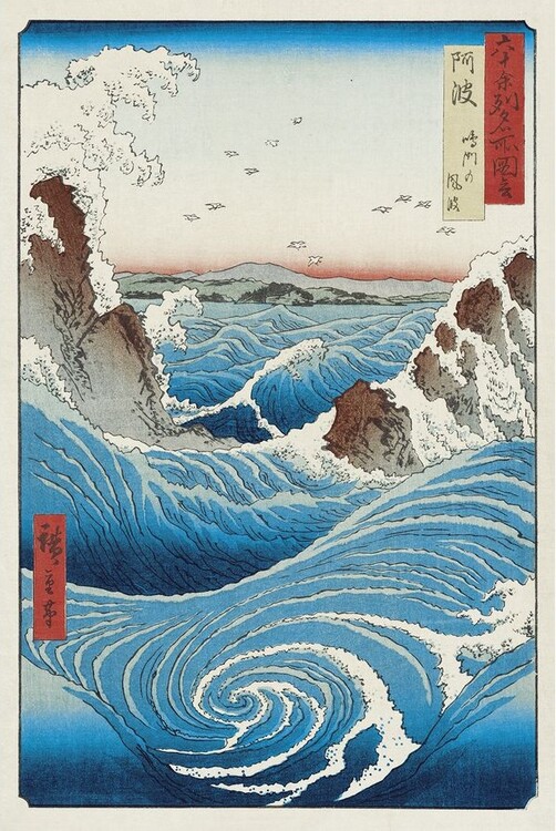 Juliste Hiroshige - Whirlpools
