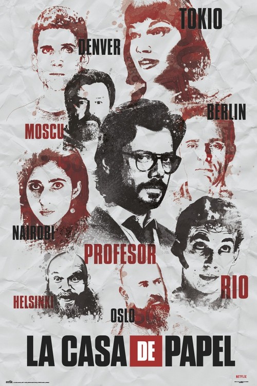 Juliste  La Casa De Papel - Characters