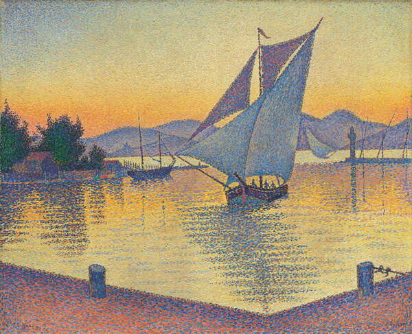 Juliste Le Port au soleil couchant, Opus 236 (Saint-Tropez), 1892