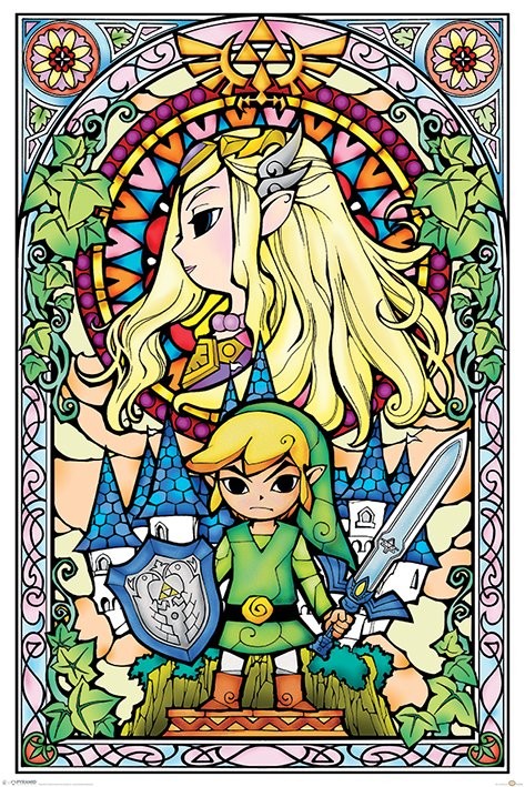 Legend Of Zelda Stained Glass Juliste Poster Tilaa Netista Europosters