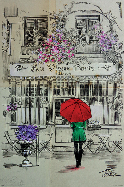Juliste Loui Jover - Au Vieux Paris