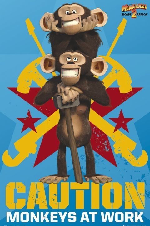 MADAGASCAR 2 - monkeys Juliste, Poster | Tilaa netistä Europosters