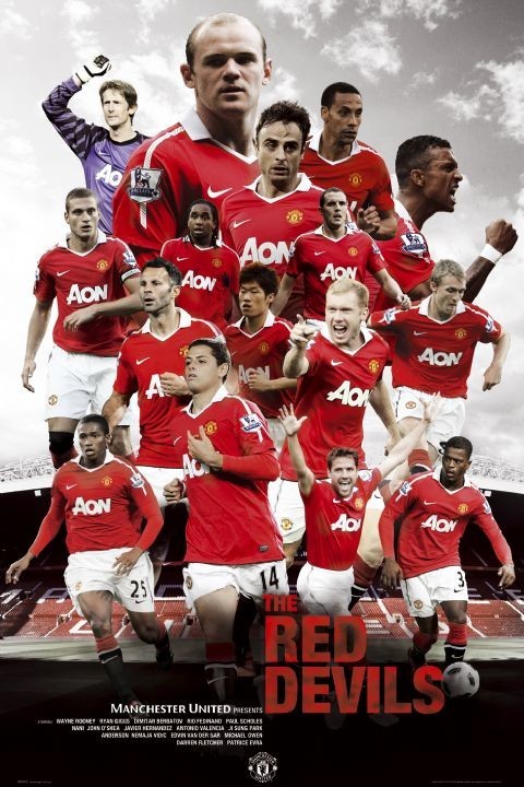 Manchester United - red devils Juliste, Poster | Tilaa netistä Europosters