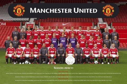 Manchester United - Team photo 10/11 Juliste, Poster | Tilaa netistä  Europosters