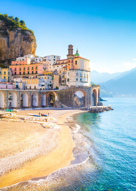 Juliste Morning view of Amalfi cityscape, Italy