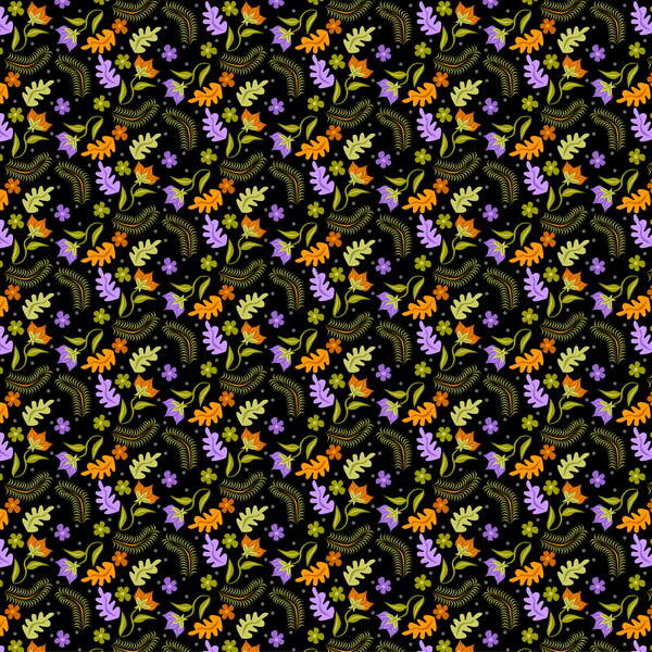 Juliste Night Leaves pattern