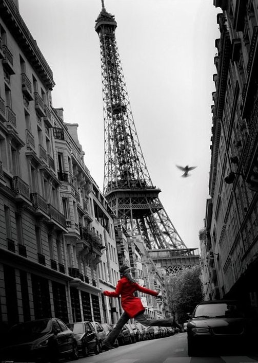 Juliste Pariisi - la veste rouge