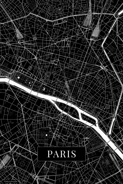 Juliste Paris black