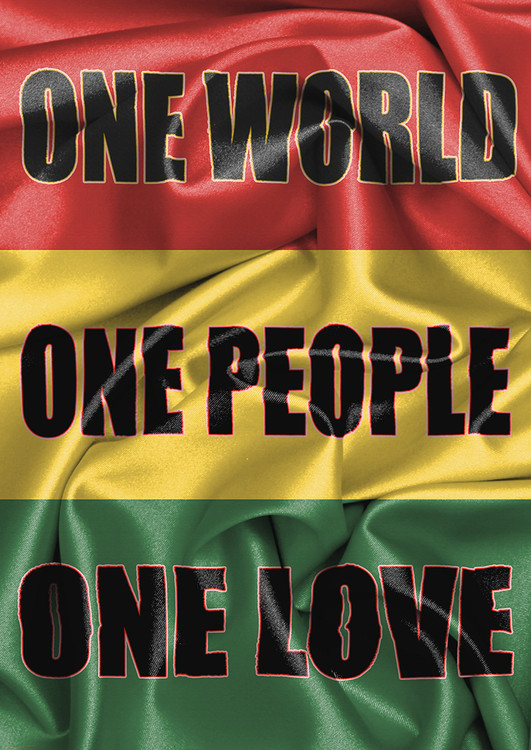 Juliste Rasta Flag - One Love