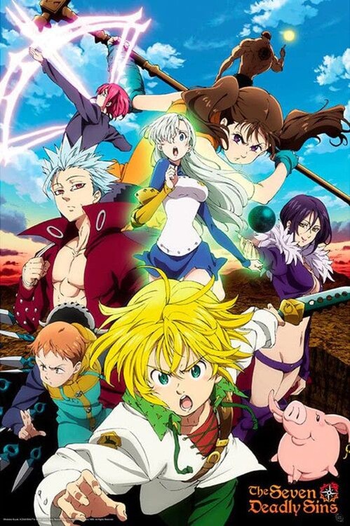 Juliste The Seven Deadly Sins: S3 - Poster Meliodas & Sins