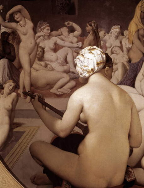 Juliste The turkish bath, detail