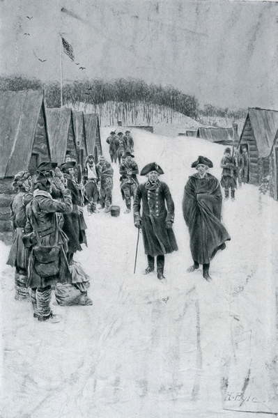Juliste Washington and Steuben at Valley Forge