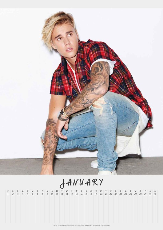 Justin Bieber Wall Calendars 2022 Large selection