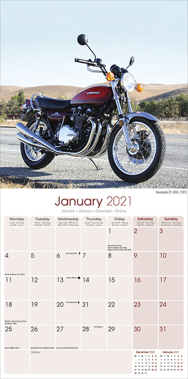 70'S Superbikes - Seinäkalenterit 2021 | Osta Europosters