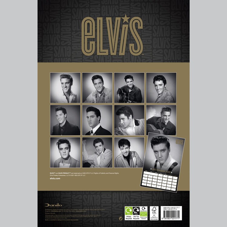 Elvis - Seinäkalenterit 2022 | Osta Europosters