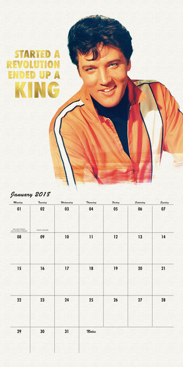 Elvis - Seinäkalenterit 2018 | Osta Europosters