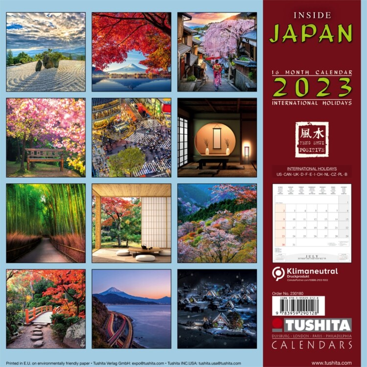 Inside Japan - Seinäkalenterit 2023 | Osta Europosters