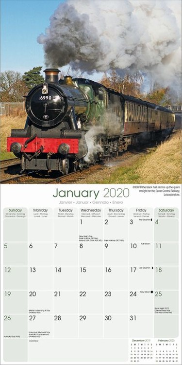 Steam Trains Kalenteri 2020 Tilaa Netista Europosters Fi