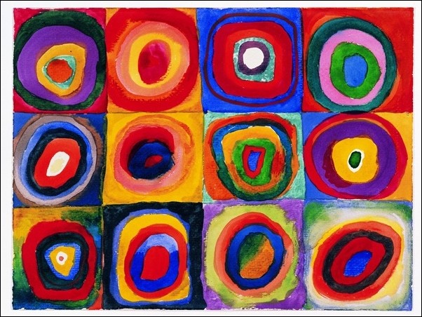 Art Print Kandinsky - Farbstudie Quadrate | Posters, Wall