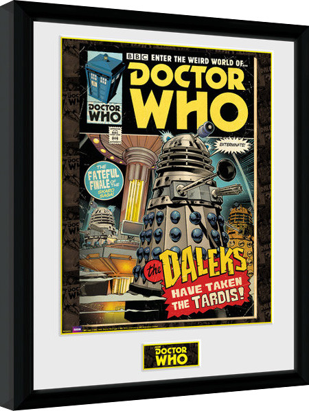 Kehystetty juliste Doctor Who - Daleks Tardis Comic
