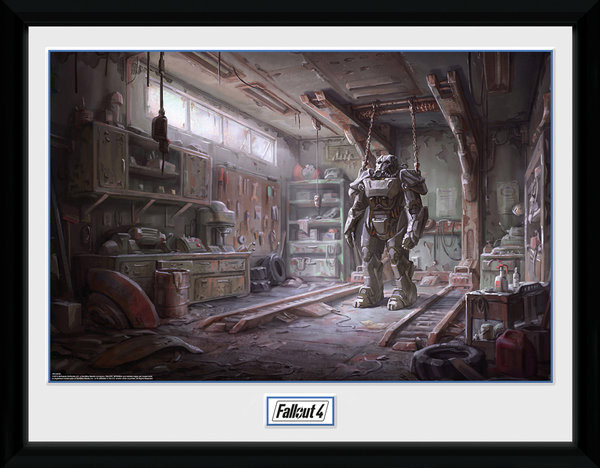 Kehystetty juliste Fallout 4 - Red Rocket Interior