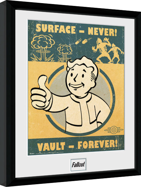 Kehystetty juliste Fallout 4 - Vault Forever