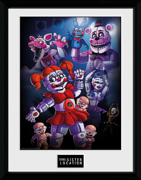 Kehystetty juliste Five Nights At Freddy's - Sister Location Group