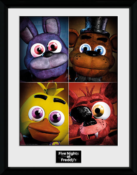 Kehystetty juliste Five Nights at Freddys - Quad