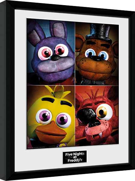Kehystetty juliste Five Nights at Freddys - Quad