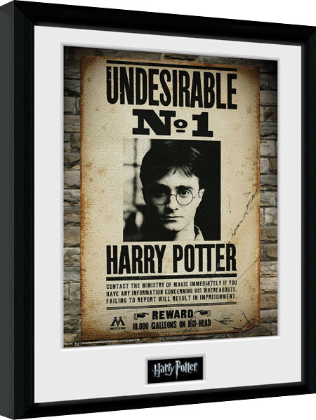Kehystetty juliste Harry Potter - Undesirable No 1