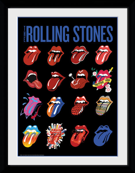Kehystetty juliste The Rolling Stones - Tongues