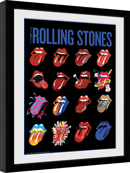 Kehystetty juliste The Rolling Stones - Tongues
