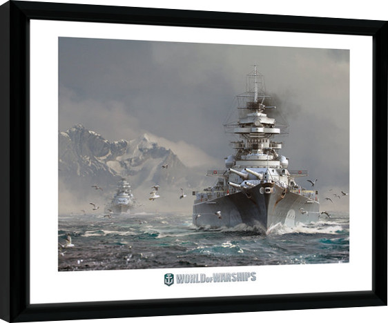 Kehystetty juliste World Of Warships - Bismark
