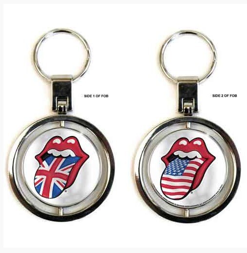 Keychain Rolling Stones - UK & US Tongues