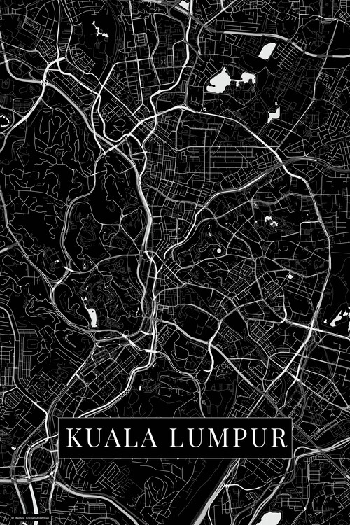 Фотошпалери Kuala Lumpur black