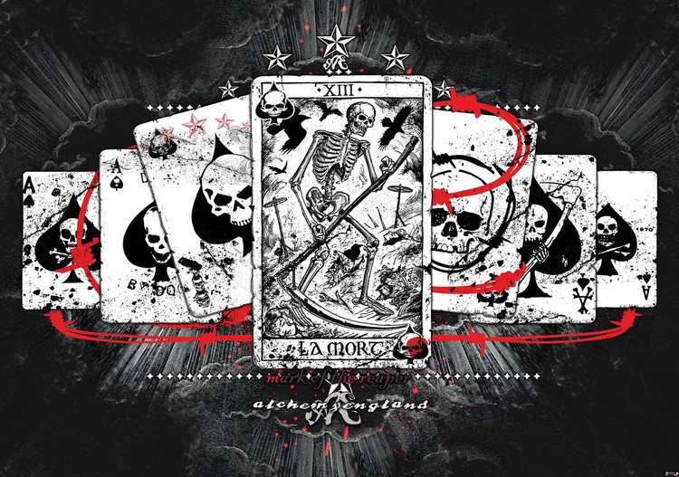 Cards Skull Tarot Valokuvatapetti