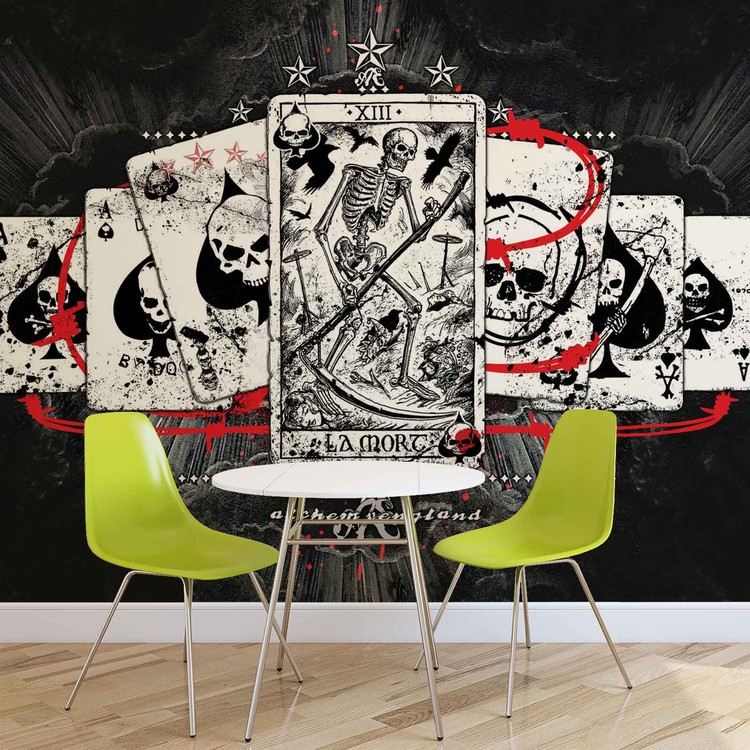 Cards Skull Tarot Valokuvatapetti