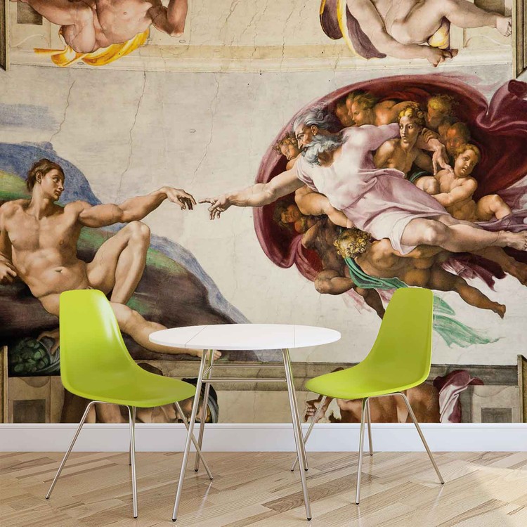 Creation Adam Art Michelangelo Valokuvatapetti