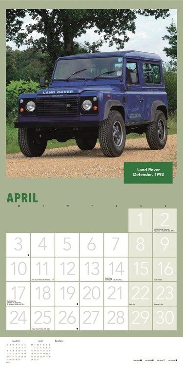 Calendar 2021 Land Rover