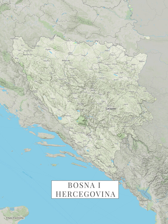 Bilde på lerret Bosnia i Hercegovina color