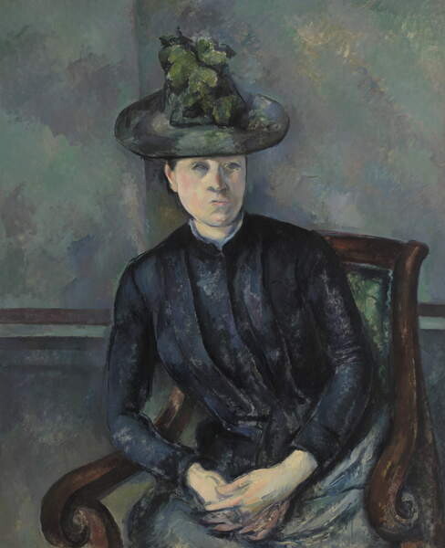 Αυτοκόλλητο Madame Cezanne with Green Hat, 1891-92