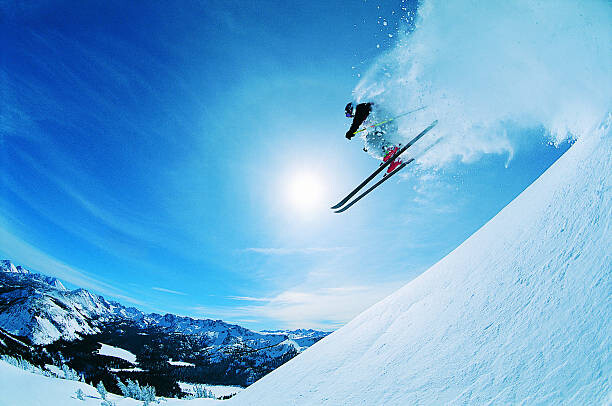 Poster Man Skiing