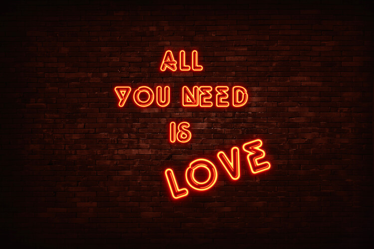 Taide valokuvaus All you need is love